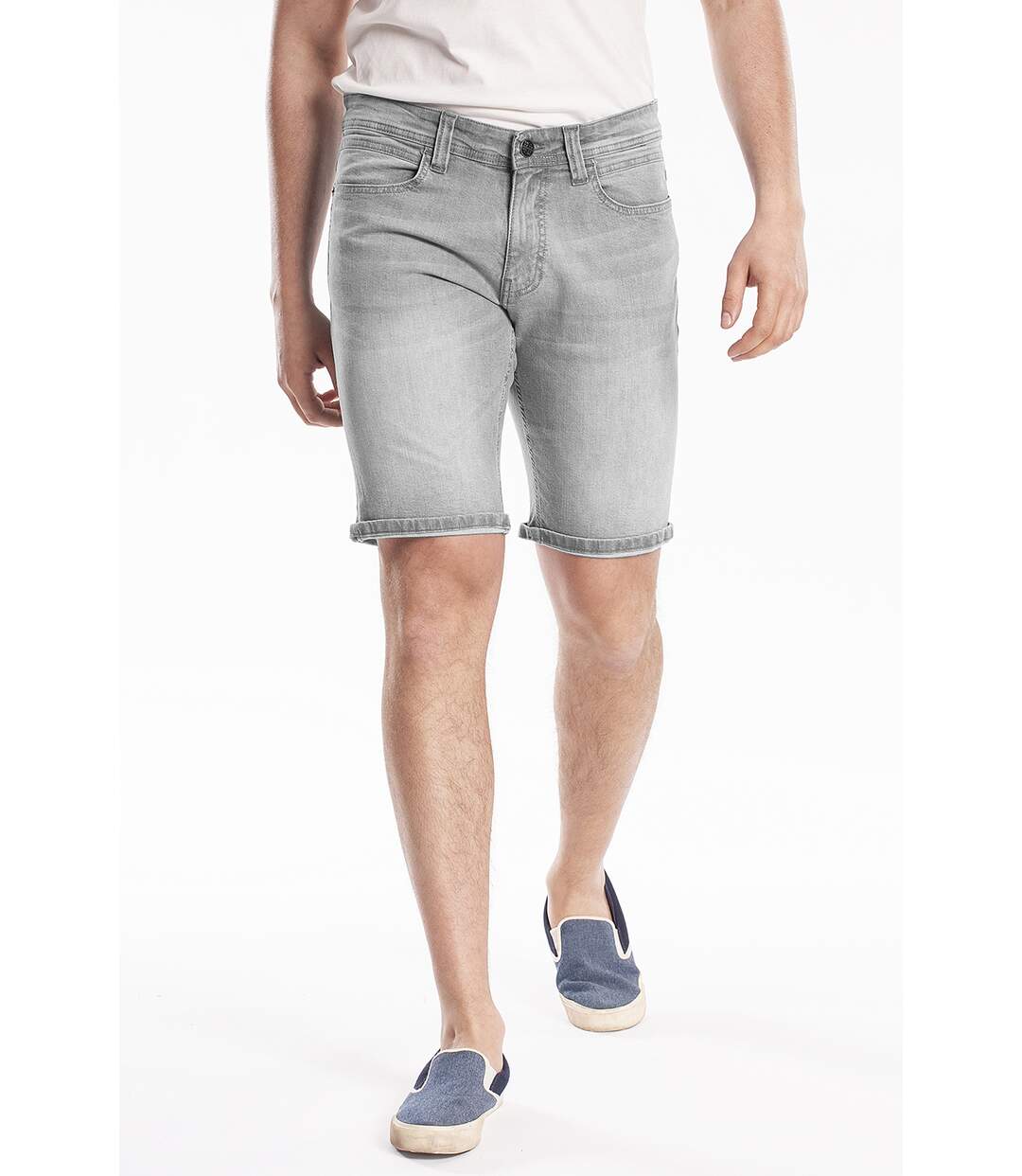 Bermuda denim stretch Fibreflex® CORGI GRIS-1