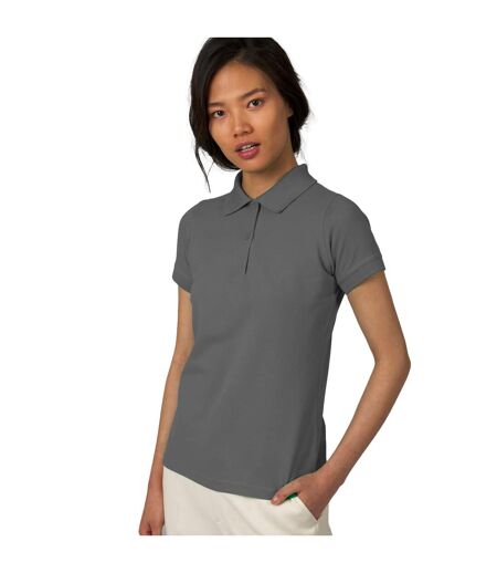 B&C Safran Pure Ladies Short Sleeve Polo Shirt (Dark Grey)