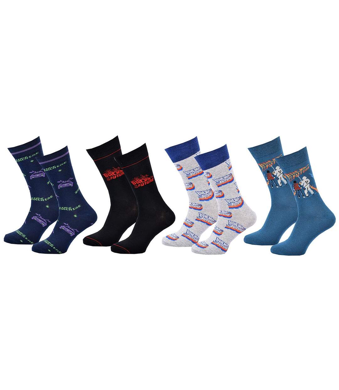 Chaussettes Pack HOMME RETOUR VERS LE FUTUR Pack de 4 Paires 1487-1