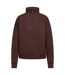 Sweat Uni À Col Montant Zippé Jean Femme Marron Trespass-2