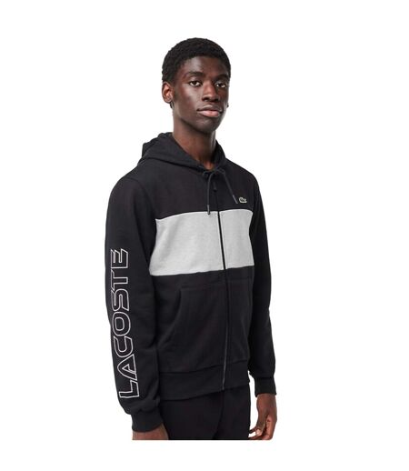 Veste À Capuche Homme Noir Gris Lacoste