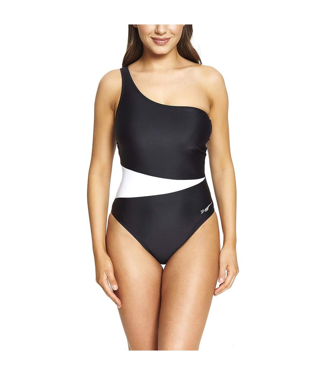 Maillot De Bain 1 Pièce Motif/style Blocs De Couleurs Femme Noir Zoggs-4