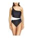 Maillot De Bain 1 Pièce Motif/style Blocs De Couleurs Femme Noir Zoggs-4