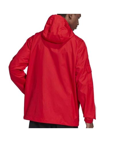 Veste Coupe-vent Rouge Homme Adidas 3-stripes Wb Fz - L