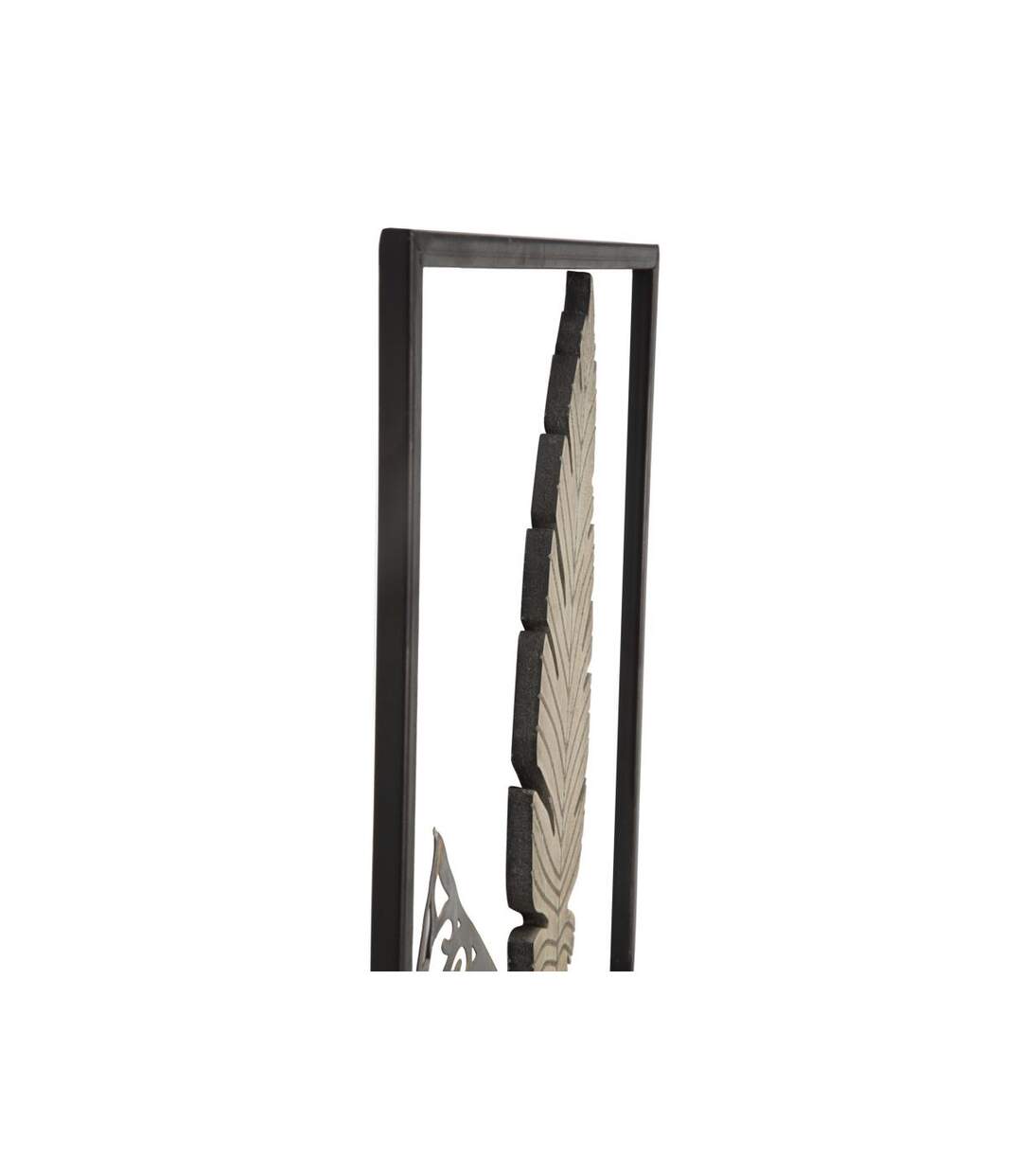 Déco Murale Encadrée en Métal Foglie 91cm Argent & Or-5
