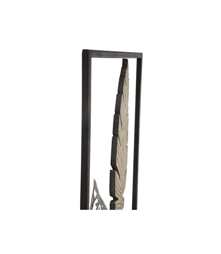 Déco Murale Encadrée en Métal Foglie 91cm Argent & Or