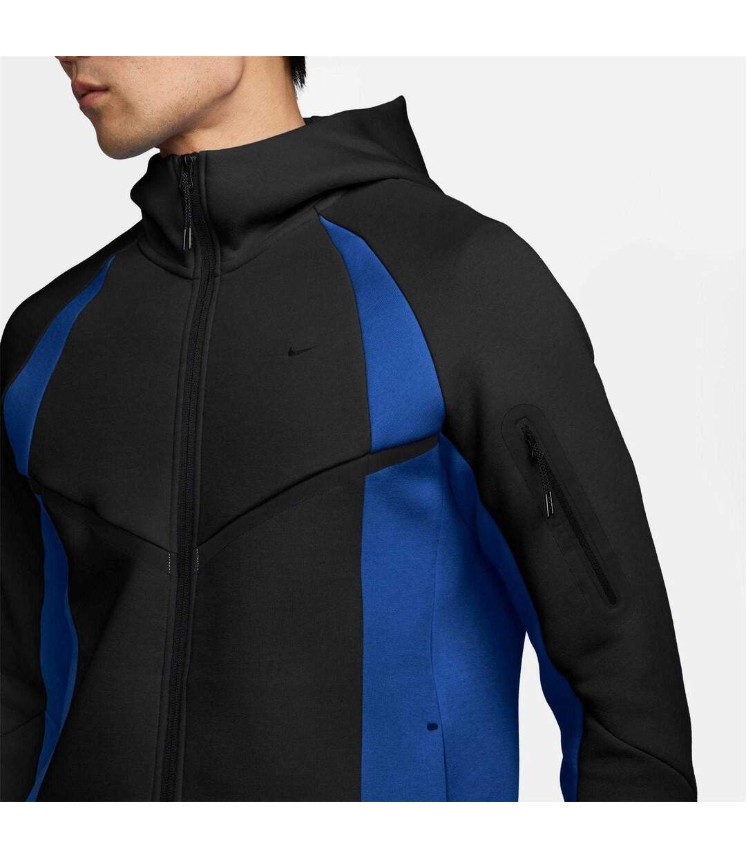 Haut De Survêtement Tech Homme Noir Bleu Roi Nike-3