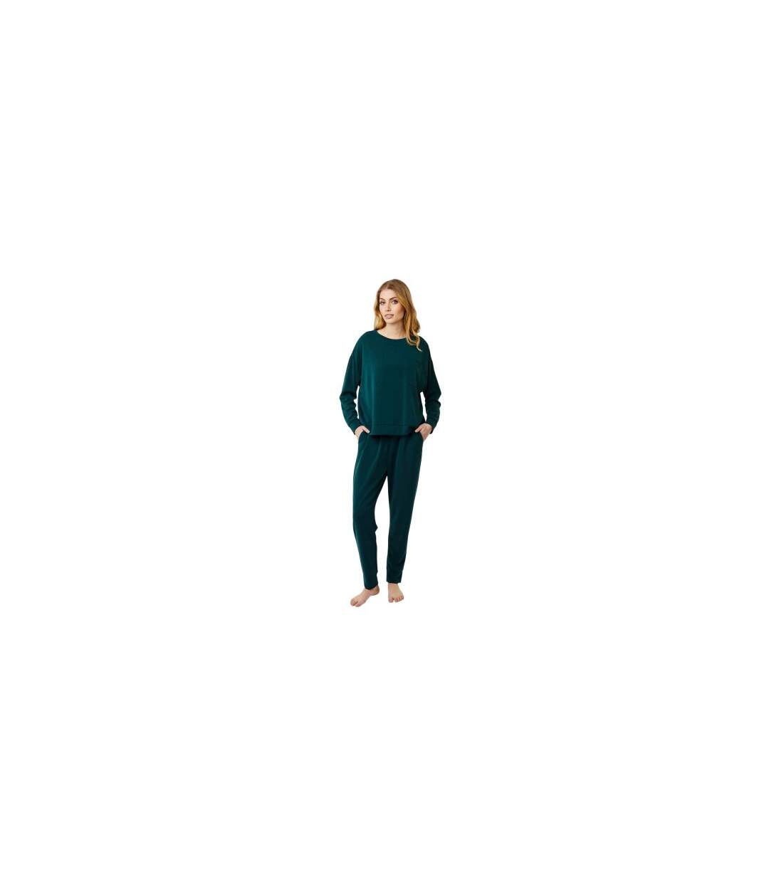 Sweat Svea Femme Vert Pin Sombre CCDK Copenhagen-1