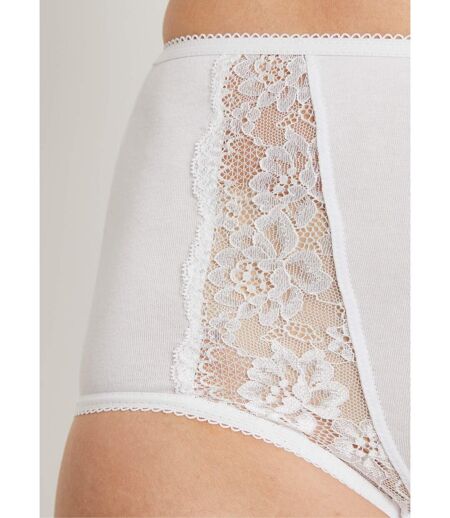 Culotte taille haute dentelle - lot de 3