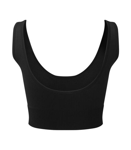 TriDri Womens/Ladies Multisport Ribbed Seamless 3D Bra (Black)