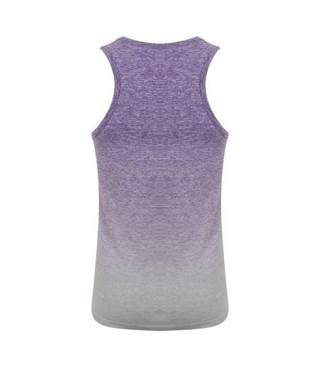 Tombo Womens/Ladies Seamless Fade Out Vest (Purple/Light Gray Marl)