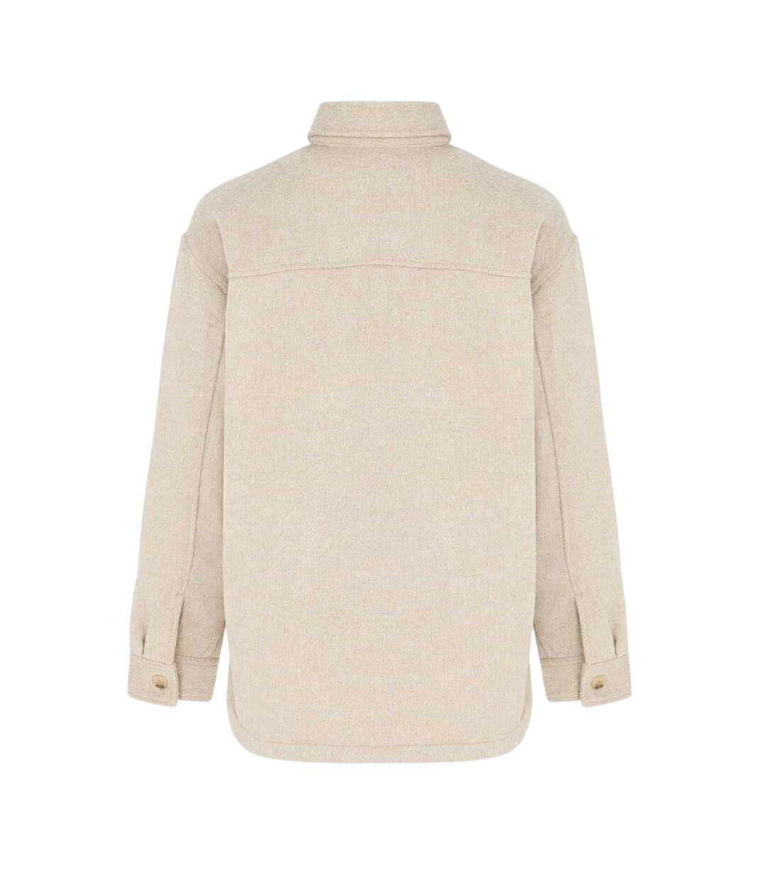 Chemise Manches Longues Femme Beige Clair Miso-2