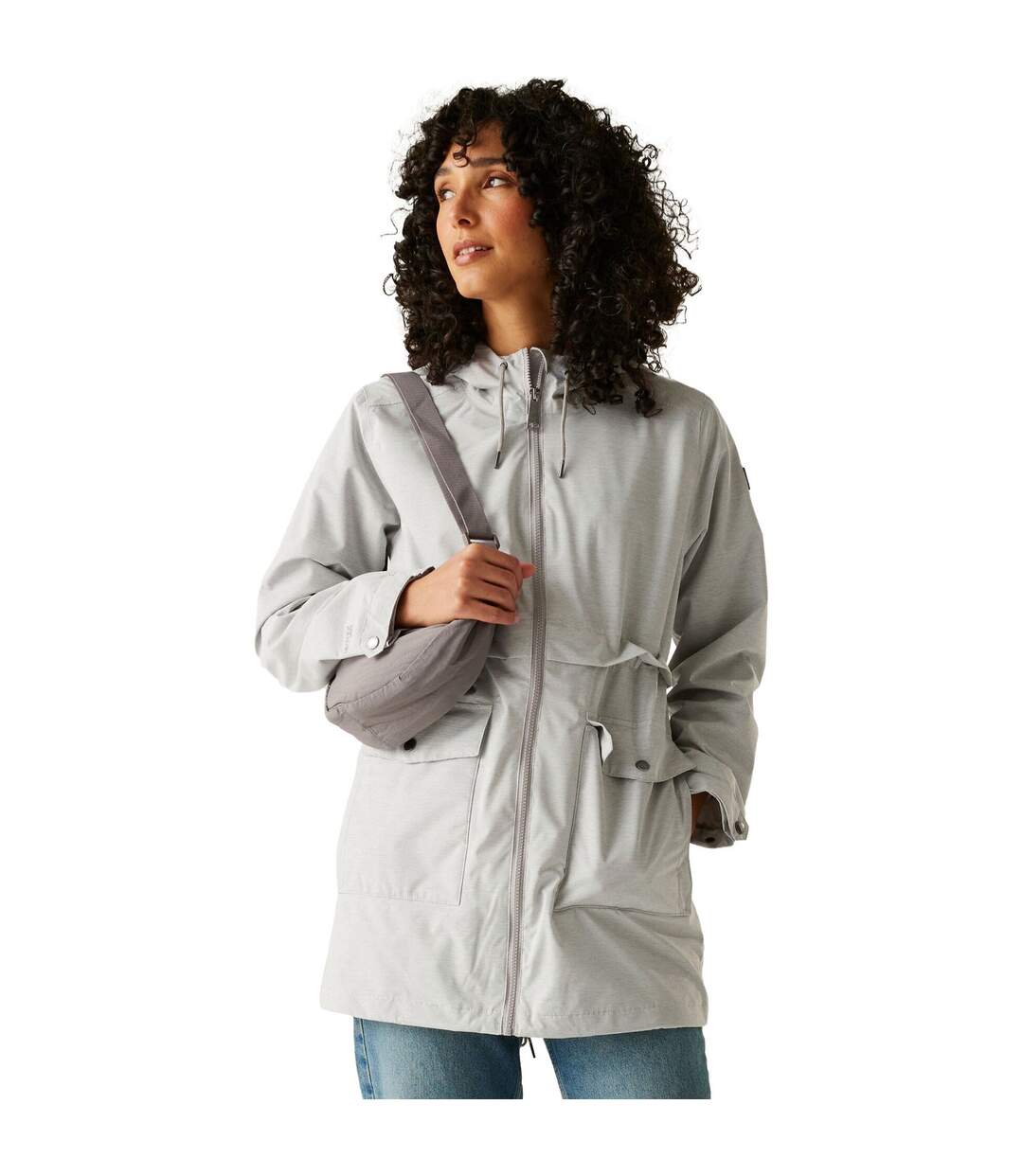 Womens/ladies Navaeh Linear Waterproof Jacket Drizzle Regatta-1