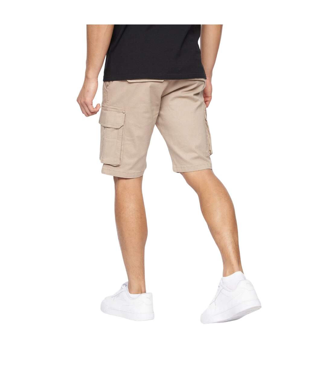 Short à poches frentons homme beige gris Crosshatch-2