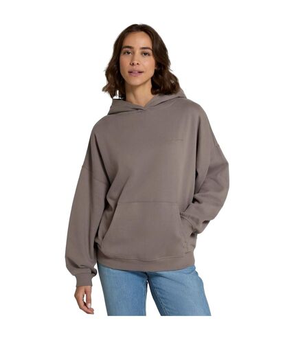 Womens/ladies idol drop shoulder hoodie taupe Animal