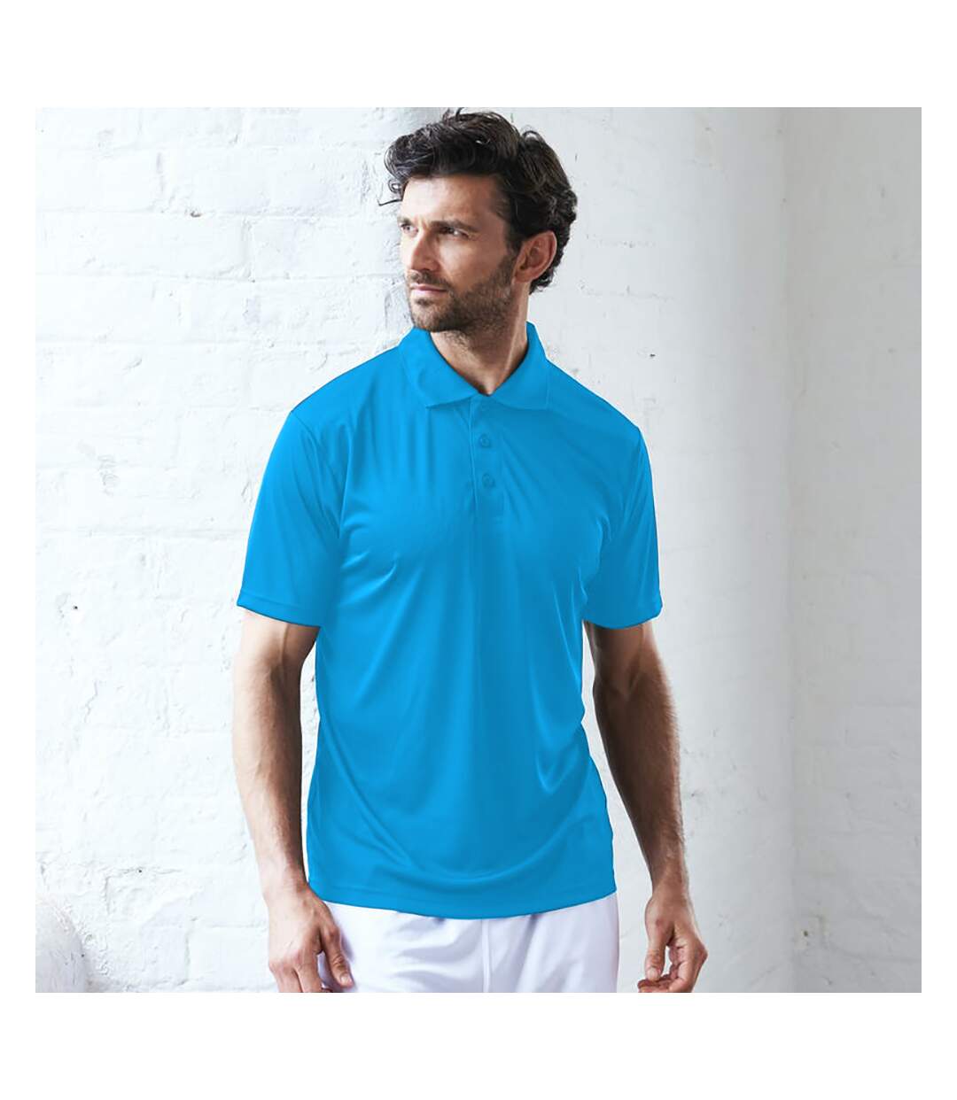 AWDis Just Cool Mens Smooth Short Sleeve Polo Shirt (Sapphire Blue)