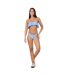 Haut De Maillot De Bain Motif/style Ruché Femme Bleu Brave Soul-1