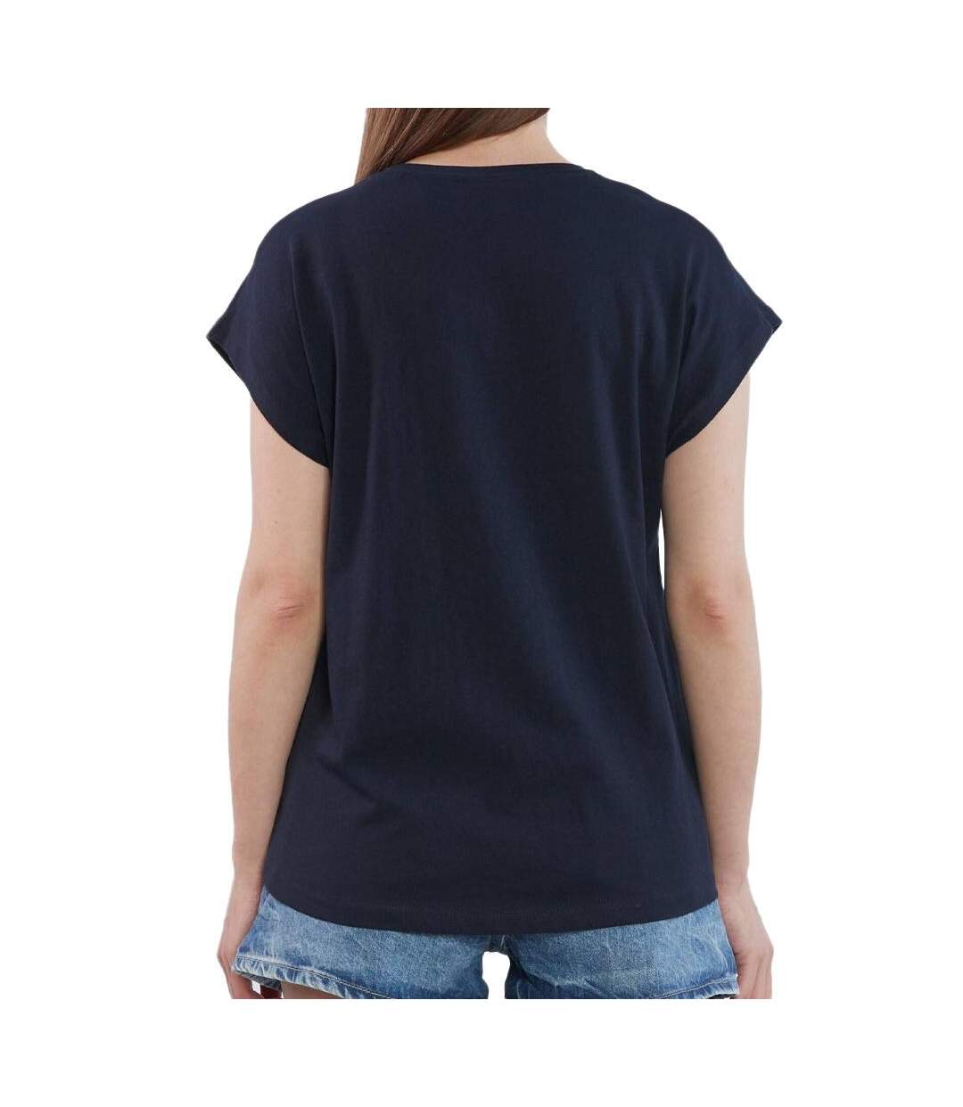 T-shirt marine femme pepe jeans bloom - s-2