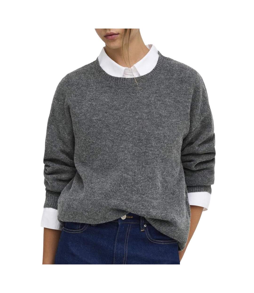 Pull gris foncé femme only lolivia-1