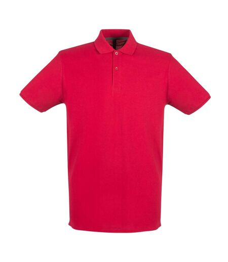Henbury Mens Modern Fit Cotton Pique Polo Shirt (Vintage Red) - UTPC2590