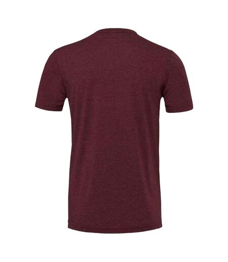 Adults unisex tri-blend t-shirt maroon Bella + Canvas