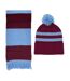 Ensemble Bonnet Et Écharpe Motif/style Rétro Manchester Adulte Taille Unique Bleu Fan Originals-1