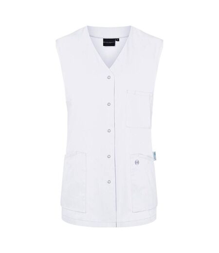Womens/ladies Essential Sleeveless Work Tunic White Karlowsky