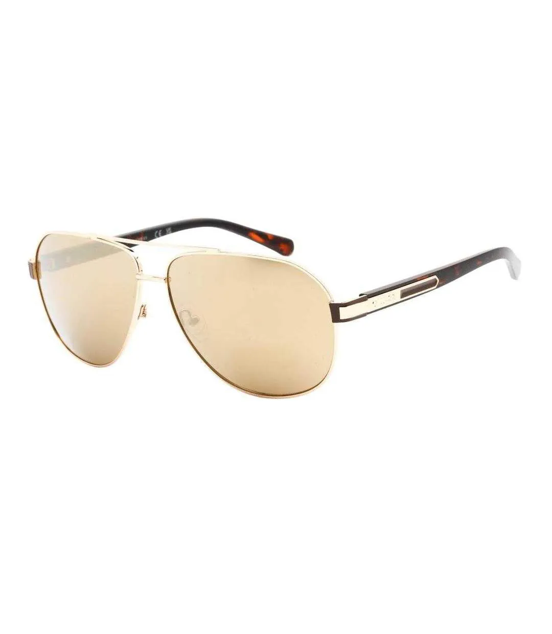 Lunettes De Soleil Gf0247 32g Homme Taille Unique Jaune Or Marron Guess-1