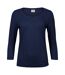Tee Jays Womens/Ladies Stretch 3/4 Sleeve T-Shirt (Navy)