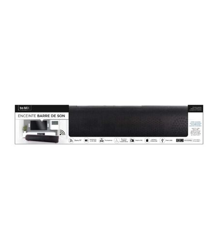 Enceinte Barre de Son 2 x 3 W 40cm Noir