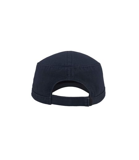 Casquette militaire en serge de coton mixte bleu marine Atlantis