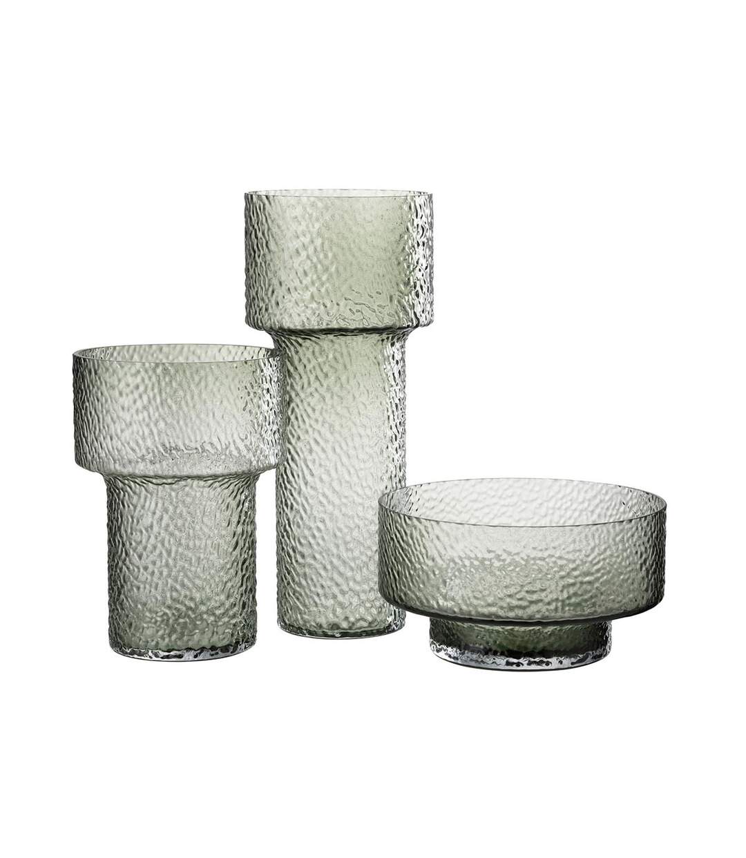 Vase Design en Verre Betty 30cm Vert-3