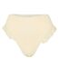 Womens/ladies Crochet Panel High Waist Bikini Bottoms Yellow Brave Soul-1