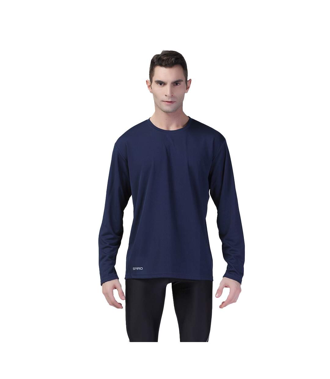 T-shirt Performance Homme Bleu Marine Spiro-2