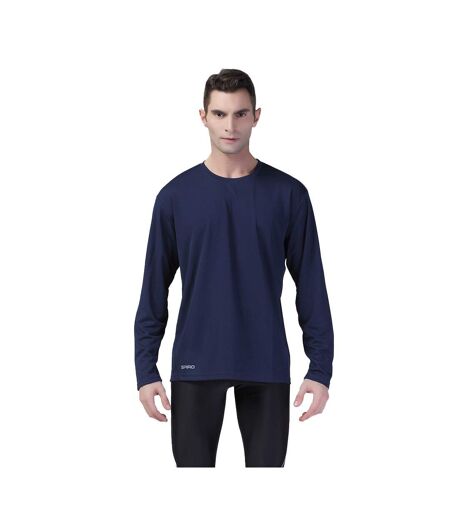 Spiro Mens Performance Long-Sleeved T-Shirt (Navy) - UTPC7234