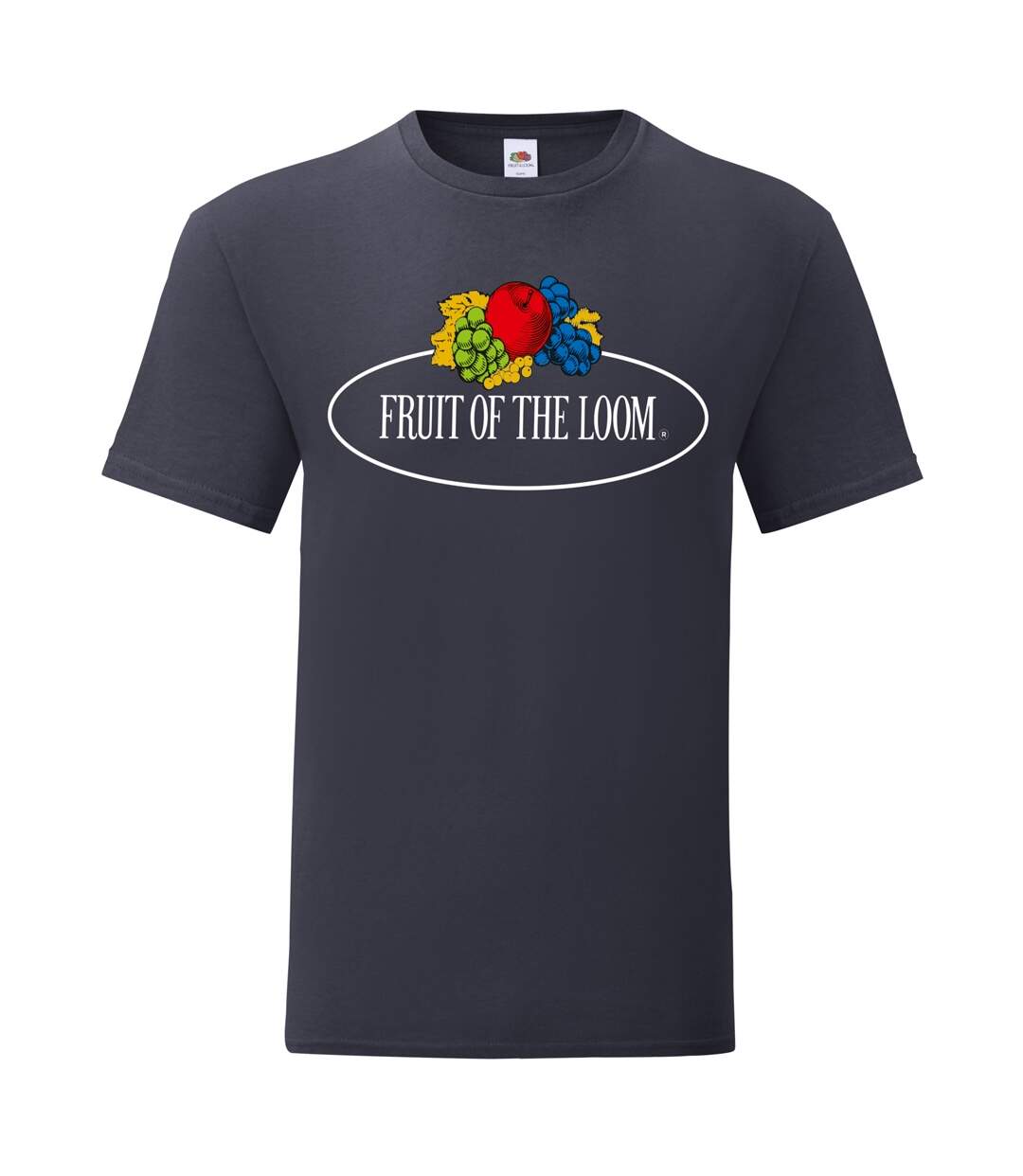 Fruit of the Loom Mens Large Logo Vintage T-Shirt (Deep Navy) - UTPC4330