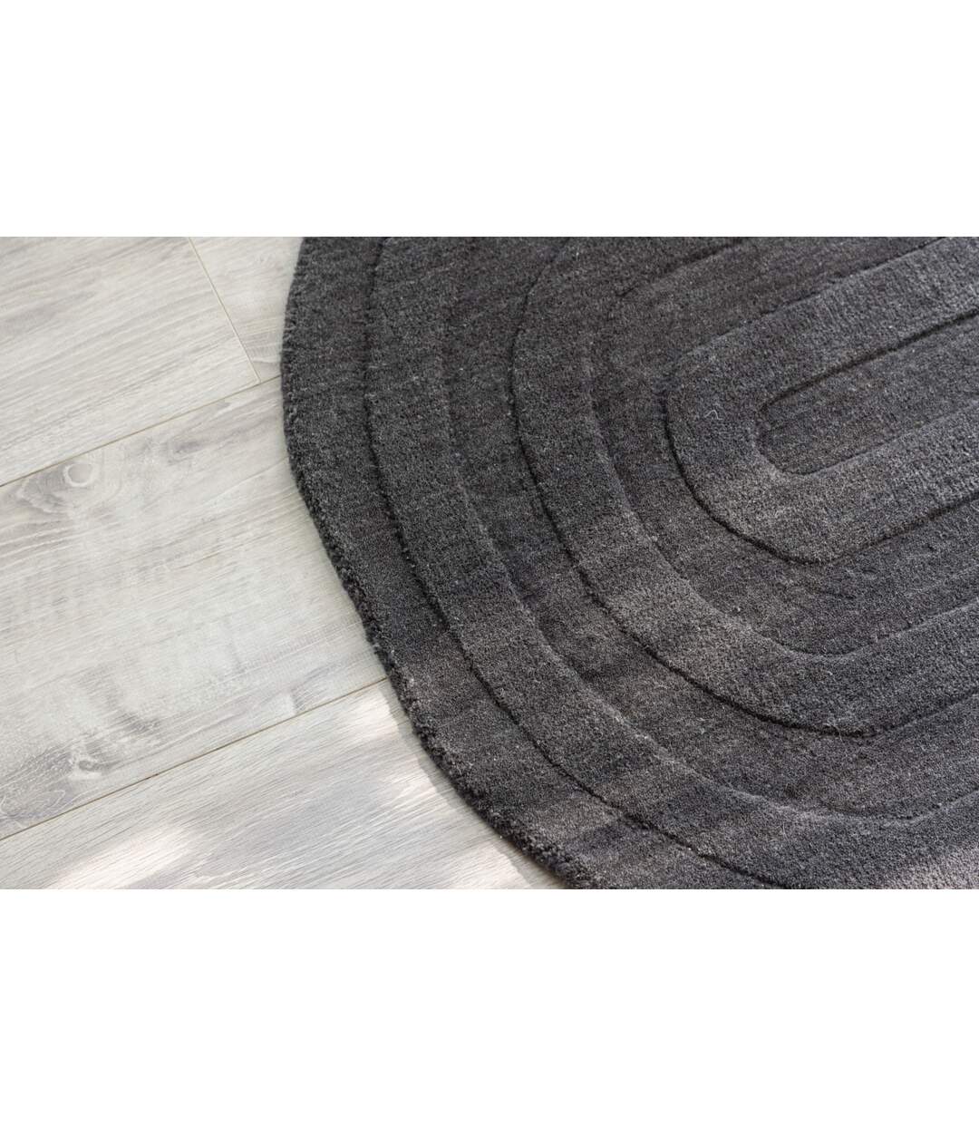 Tapis Demi-Rond Nora 50x80cm Gris-5