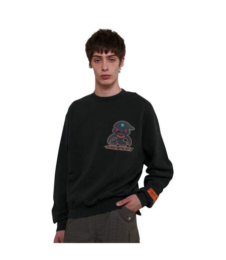 Mens Monster Crew Neck Sweatshirt Black Heron Preston
