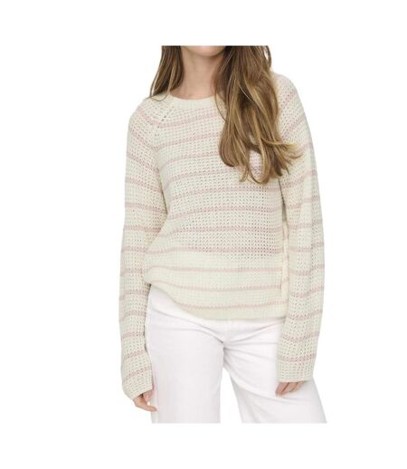 Pull Blanc/Rose Femme JDY Ellen - L