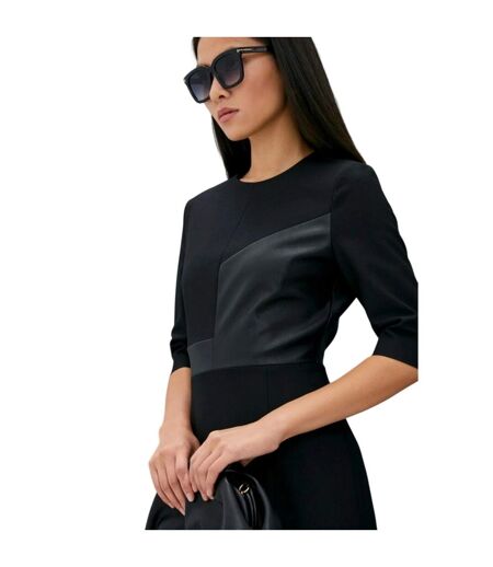 Robe Mi-longue Motif/style Asymétrique Dezona Femme Noir Boss