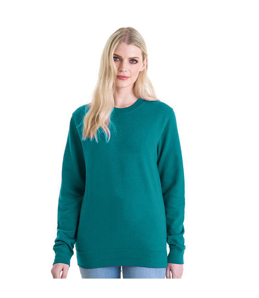 AWDis Just Hoods AWDis Unisex Crew Neck Plain Sweatshirt (280 GSM) (Jade)