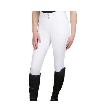 Womens/ladies Ledmore Diamante Breeches White Coldstream