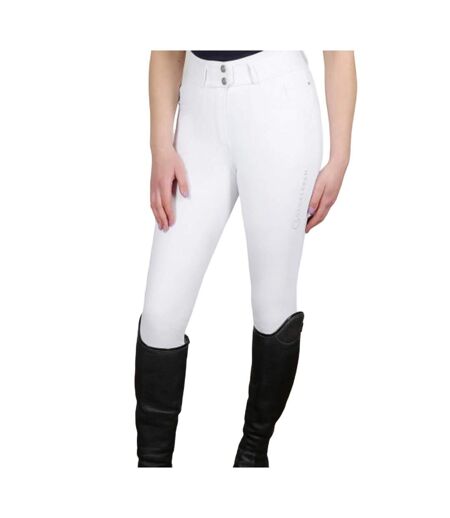 Womens/ladies Ledmore Diamante Breeches White Coldstream
