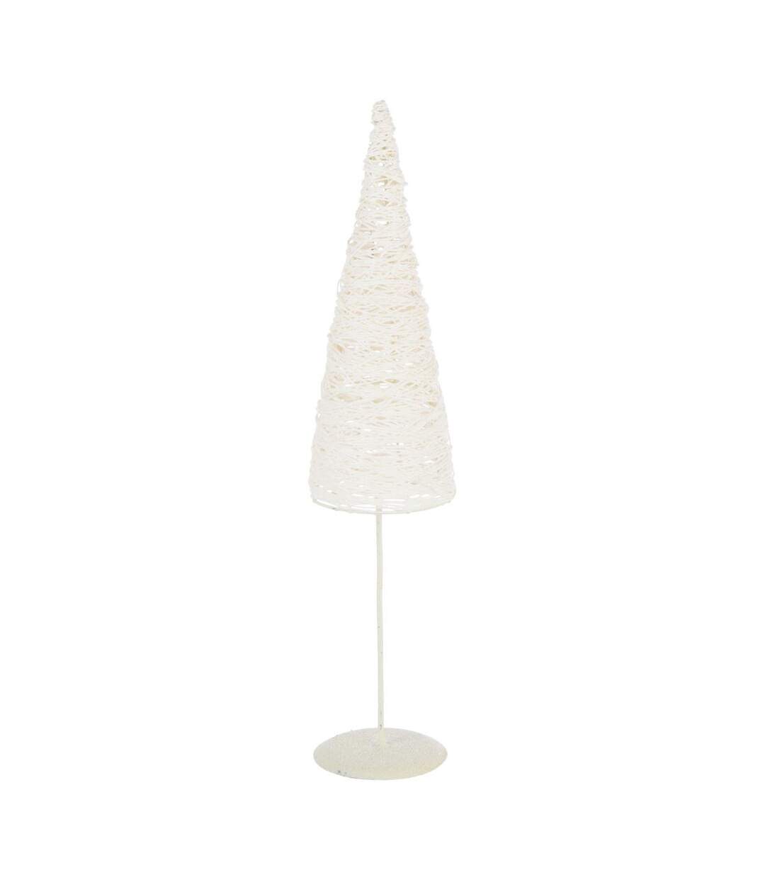 Sapin de Noël sur Socle Glitter 58cm Blanc-1
