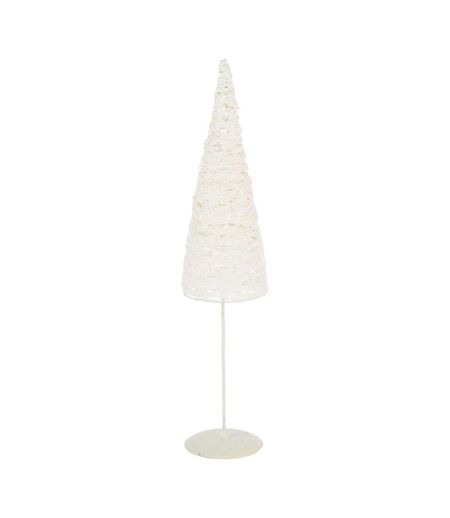 Sapin de Noël sur Socle Glitter 58cm Blanc