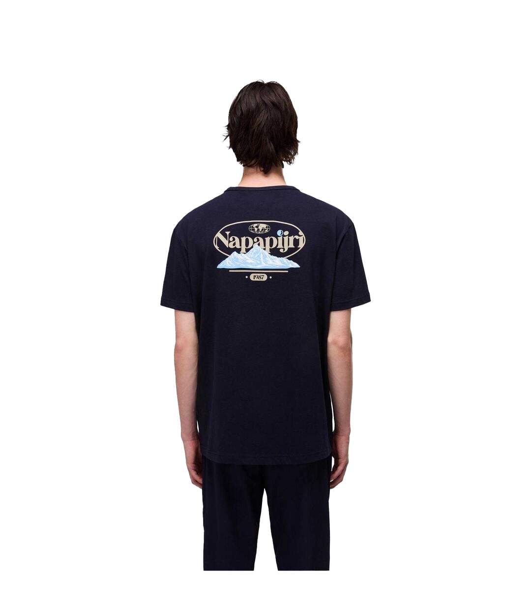 T-shirt Motif/style Graphique Homme Bleu Marine Napapijri-3