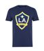 Mens Mls Logo Cotton T-shirt Blue LA Galaxy-2