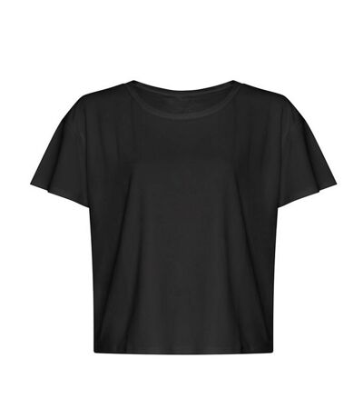 Awdis Womens/Ladies Open Back T-Shirt (Jet Black)