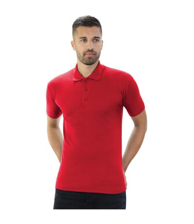 Casual Classic Mens Pique Polo (Red) - UTAB252