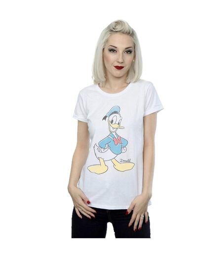 Disney T-shirt en coton classique Donald Duck Femme/Femme (Blanc) - UTBI31028